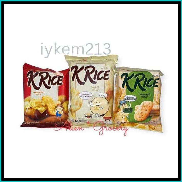 

DELFIORION ORICE O RICE K RICE CRACKERS SWEET SEAWEED POTATO CHEESE RUMPUT LAUT SNACK BERAS