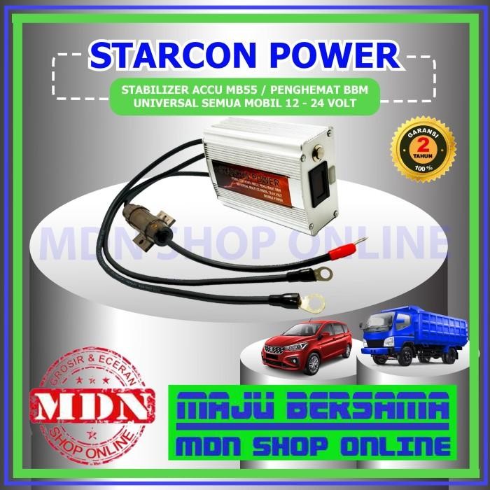 Stabilizer Accu Mobil Multi Cc 12-24V Starcon Power Mb55 Penghemat Bbm Original Dan Terpercaya