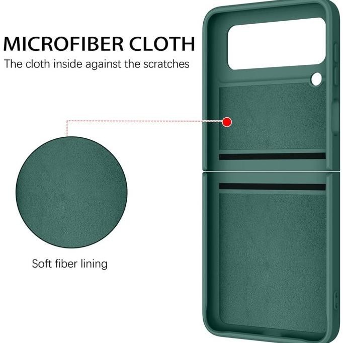 Terbaru Samsung Galaxy Z Flip 3 / Z Flip 4 / Z Flip 5 / Z Flip 6 Soft Case Ring Silikon Microfiber M