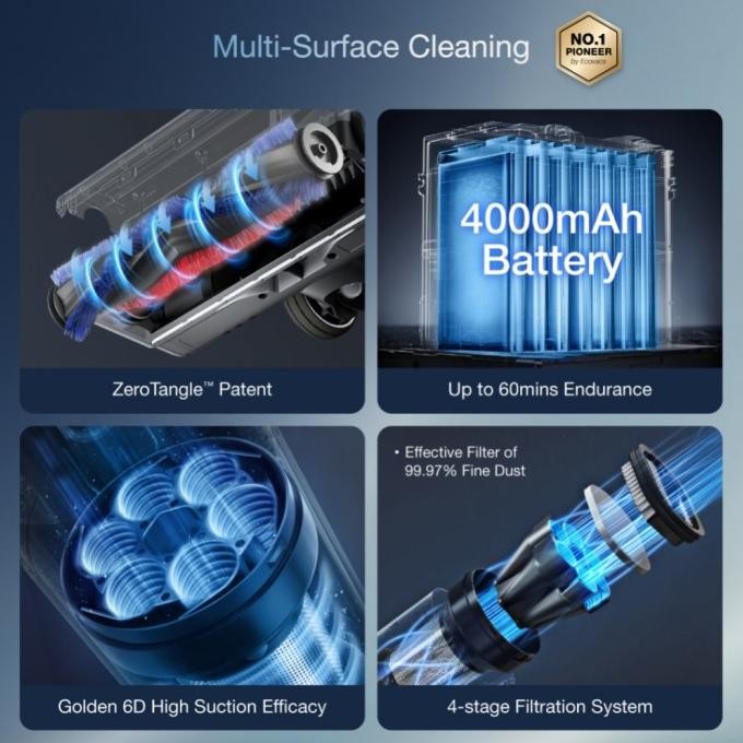 Grosir Ecovacs Deebot X2 Combo Robot Vacuum Cleaner And Handled Vacum Cleaner