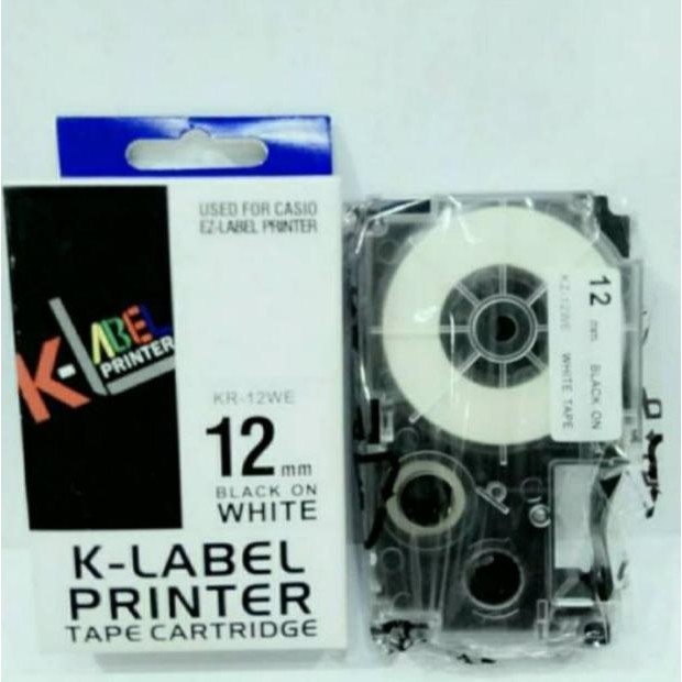 

ed-7 ed-76 Label Printer K-LABEL 12 mm Compatible use Casio EZ Tape Printer 12mm Terlaris Hemat