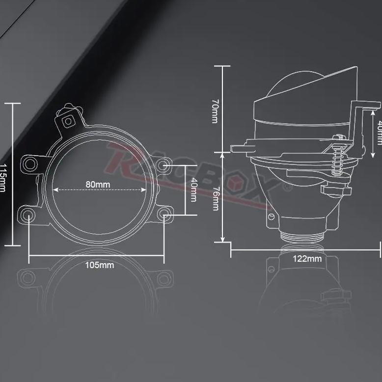IMPORT 3 INCH BI XENON FOG LIGHT PROJECTOR LENS LAMPS ADJUSTMENT RETROFIT STYLING USE H11 D2S D2H XE
