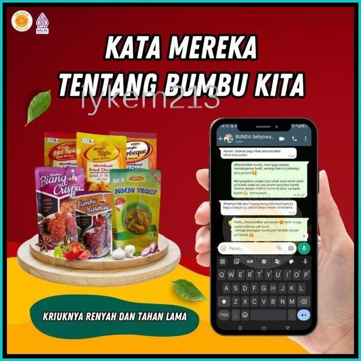 

BUMBU BIANG CRISPY MARINASI 1000GR PENYEDAP PRAKTIS BISA UNTUK PELUANG USAHA, BISNIS