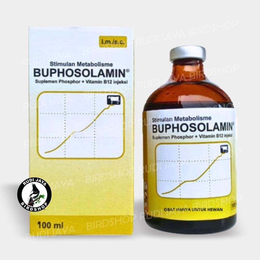 df-7 wd-54 BUPHOSOLAMIN 100ML PYRIDAM SUPLEMEN PHOSPHOR DAN VITAMIN B12 INJEKSI OBAT HEWAN MEMPERBAI