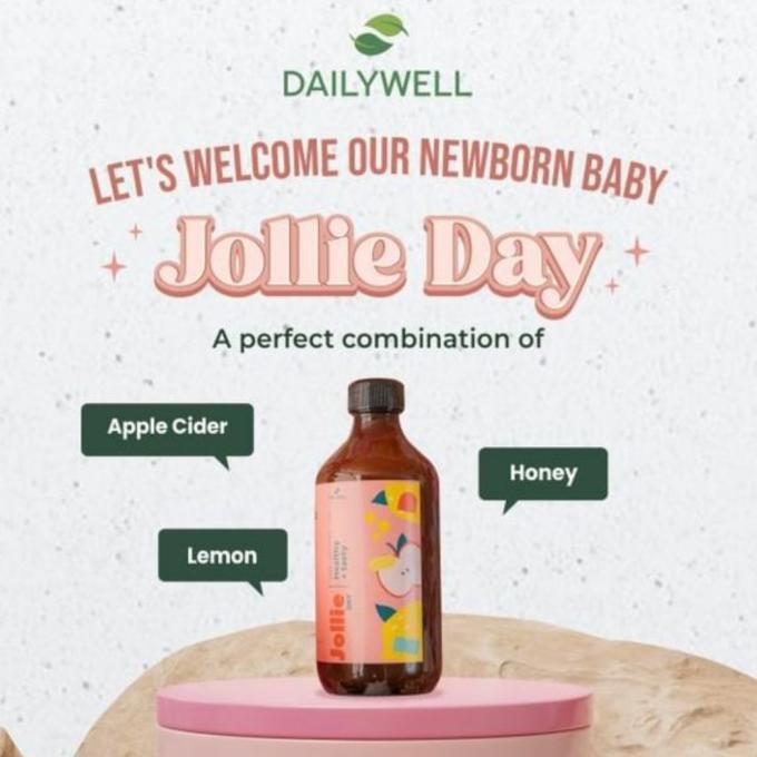 

DAILYWELL JOLLIE DAY 325ml Lemon Madu Cuka Apel Honey Pelangsing Tubuh