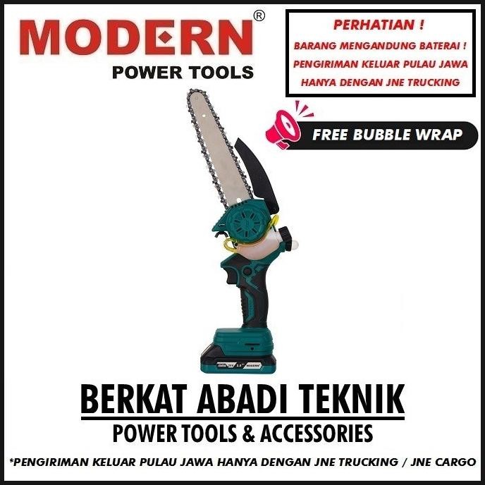 MODERN M-58 Mesin Cordless Chainsaw Mini 8" Gergaji Rantai Baterai M58 murah