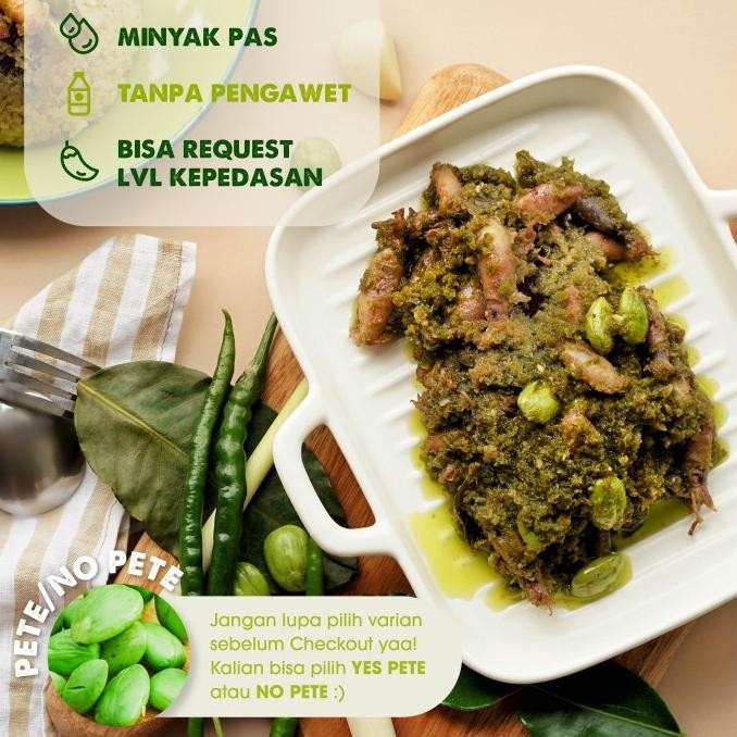 

Sale Baby Cumi Sambal Ijo Pete / Non Pete 200G Sambel Botol Spices Mijo