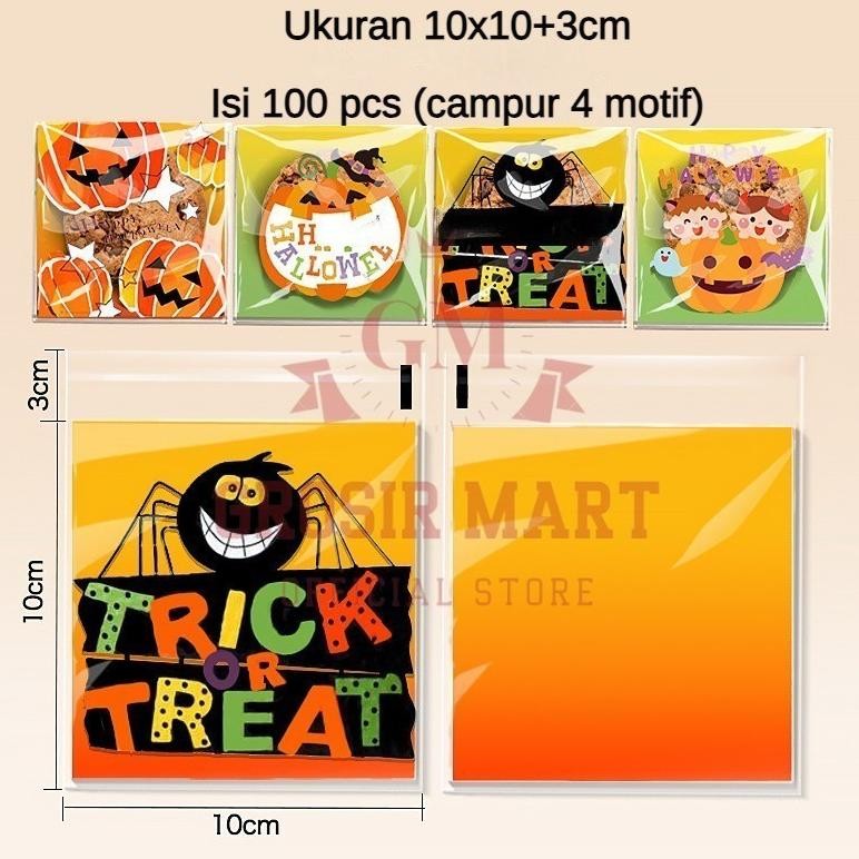 

fg-7 JPF-1015 Isi 100 Pcs Plastik Cookies OPP Kue Permen Snack Karakter Halloween 10 cm Kantong OPP Kemasan Kue Biskuit 10 cm Terlaris Terlaris