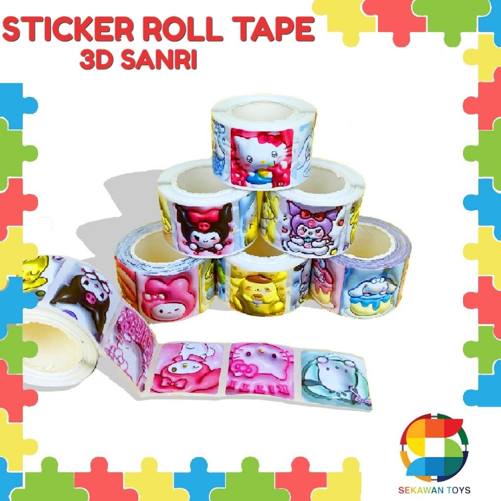 

wdr-75 Ah67 Sticker Roll Tape 3D Sanri/ Isolasi Sticker Sanri 3D/ Stiker buku jurnal 001 Original Termurah
