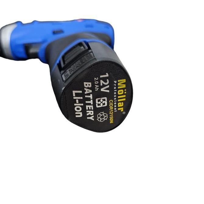 MOLLAR CD12300 BOR CORDLESS BRUSHLESS DRILL 12v IMPACT DRILL 10MM murah