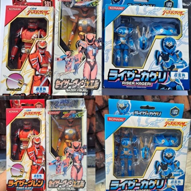 JUSTIRISER GRANSAZER FIGURE SET MISB ORIGINAL KONAMI