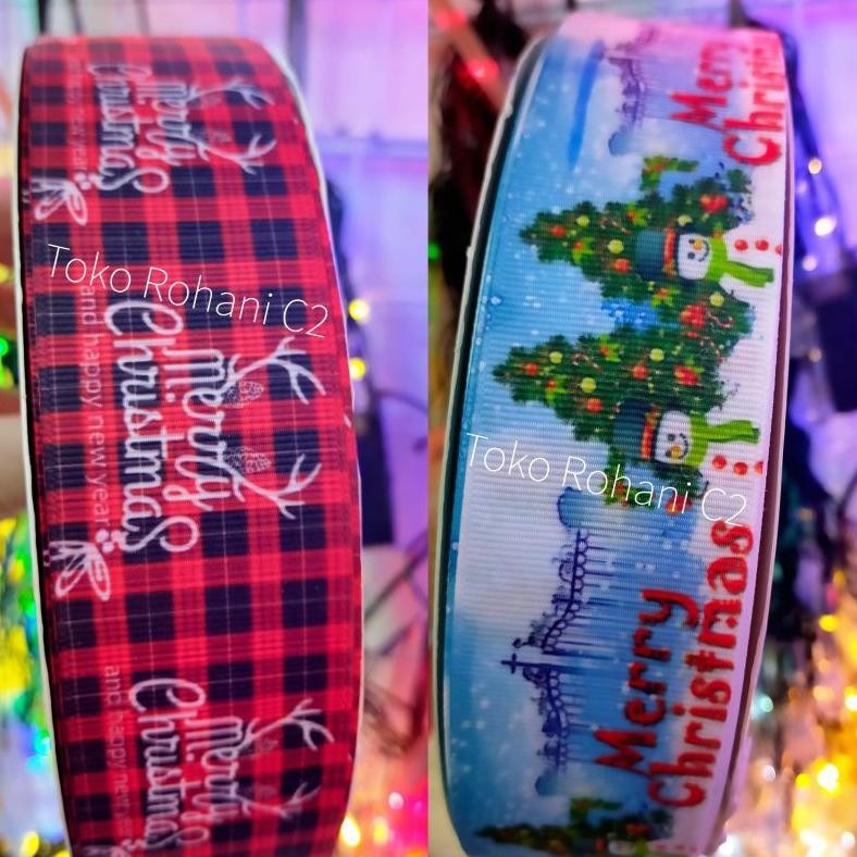 

Um57 GV23 Pita Natal Roll Meteran Gambar Merry Christmas Gold 4cm L29/3 - Hiasan Natal - Dekorasi Natal - Pita Natal - Pita Santa Original Premium
