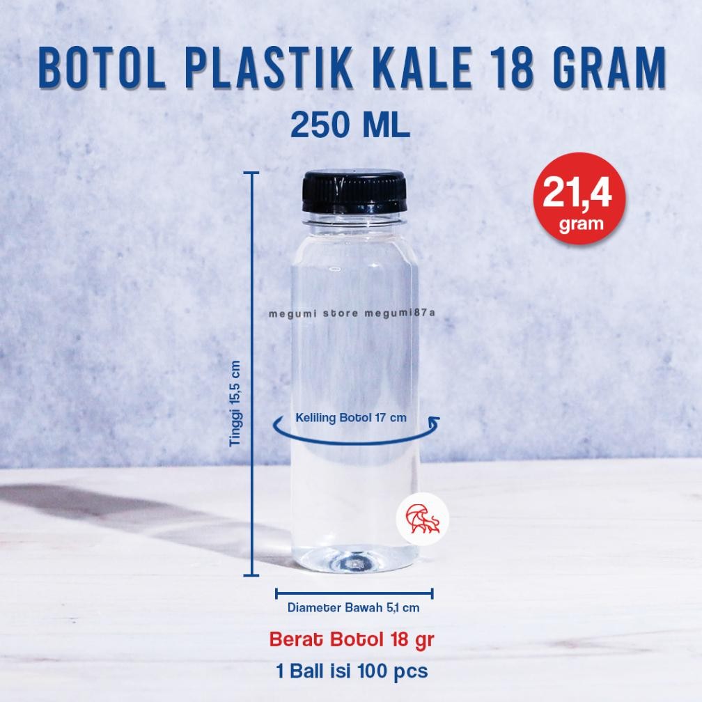 Bisa Cod Botol Kale 250Ml / Botol Plastik 250Ml / Botol Kopi / Botol Plastik ||