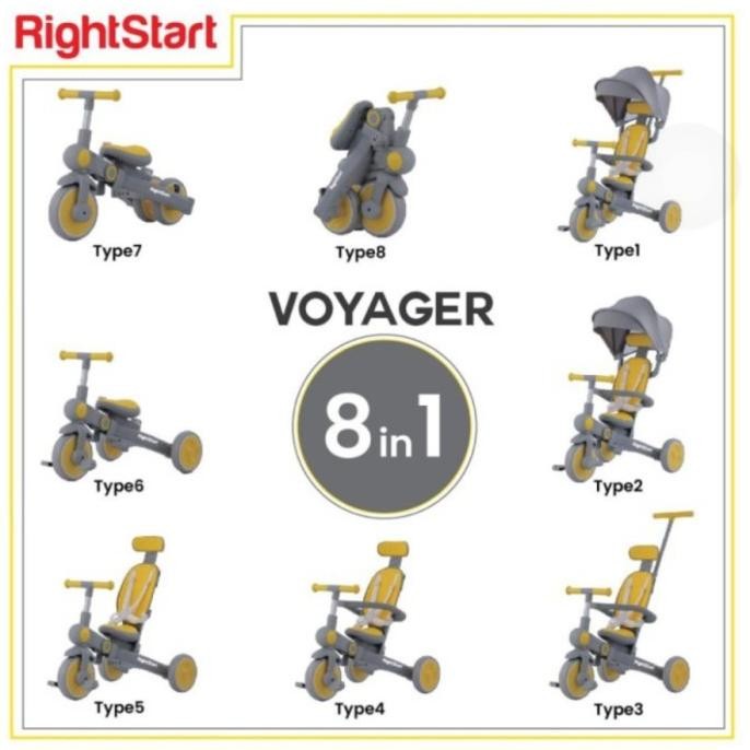 RIGHT START VOYAGER X 8IN1 TRICYCLE SEPEDA ANAK
