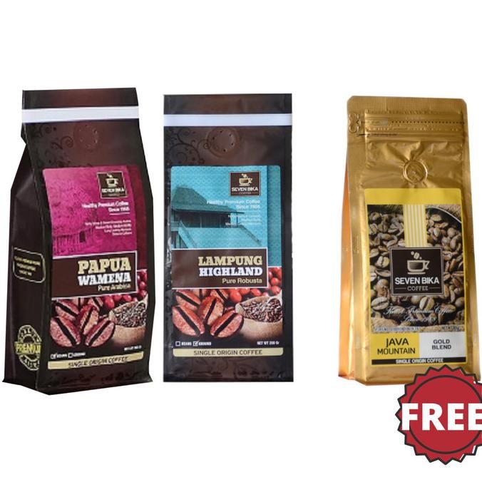 

Murah Seven Bika Papua & Lampung 200Gr Free Gold Blend 165Gr [Bubuk/Biji]