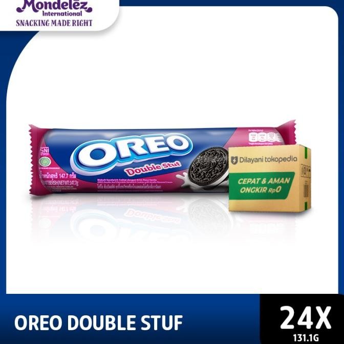 

Murah [1 Karton Isi 24 Pcs] Oreo Biskuit Double Stuf 131.1 Gr
