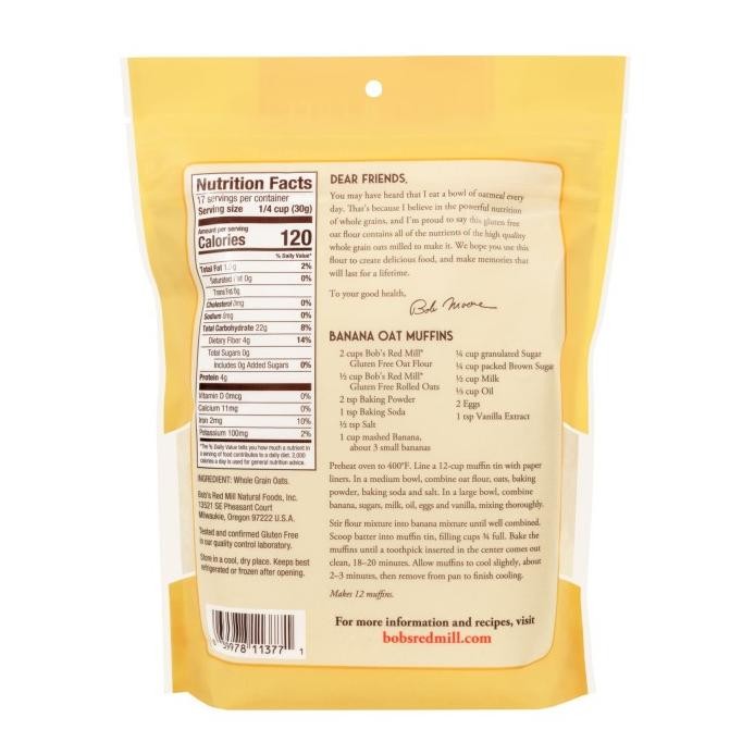 

Grosir Bob'S Red Mill Gluten Free Oat Flour 510Gr