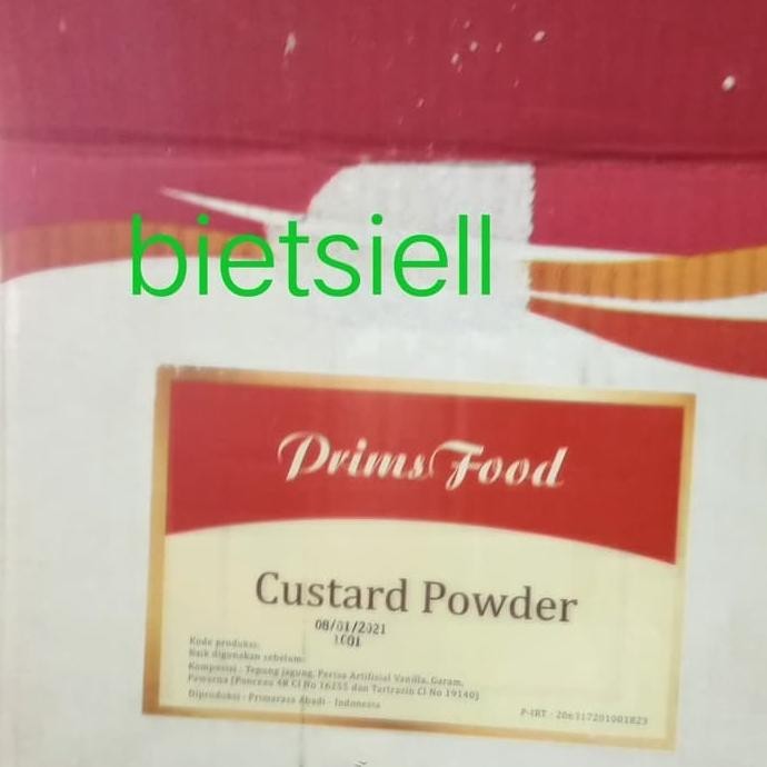 

Murah Prims Food Custard Powder/Tepung Custard 10 Kg Per Dus
