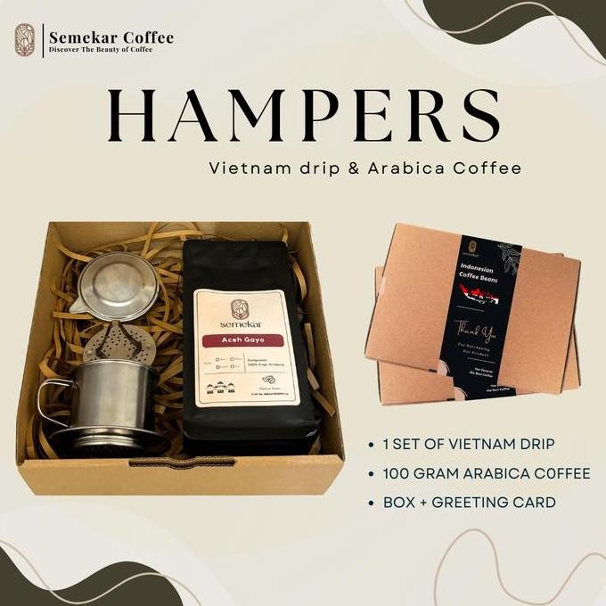 

Murah Paket Hampers Kopi Set Gift Box Vietnam Drip + Coffee Arabica Souvenir