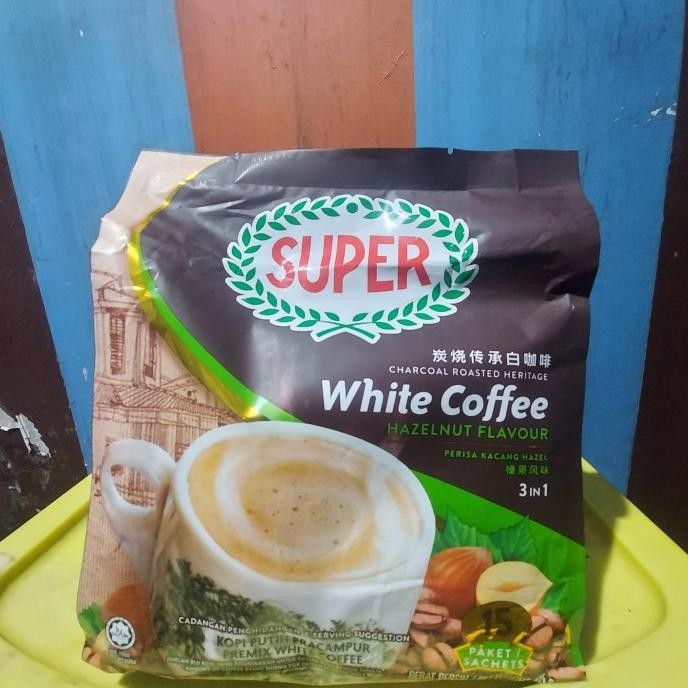 

Grosir Super White Coffee Hazelnut (15X33Gr) Super Charcoal Roasted Heritage Hazelnut 3 In 1 Kopi Putih Pracampur Kacang Hazel