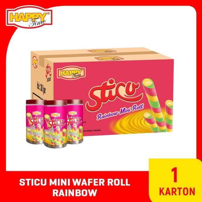 

Grosir Happy Time Wafer Mini Rainbow 1 Karton