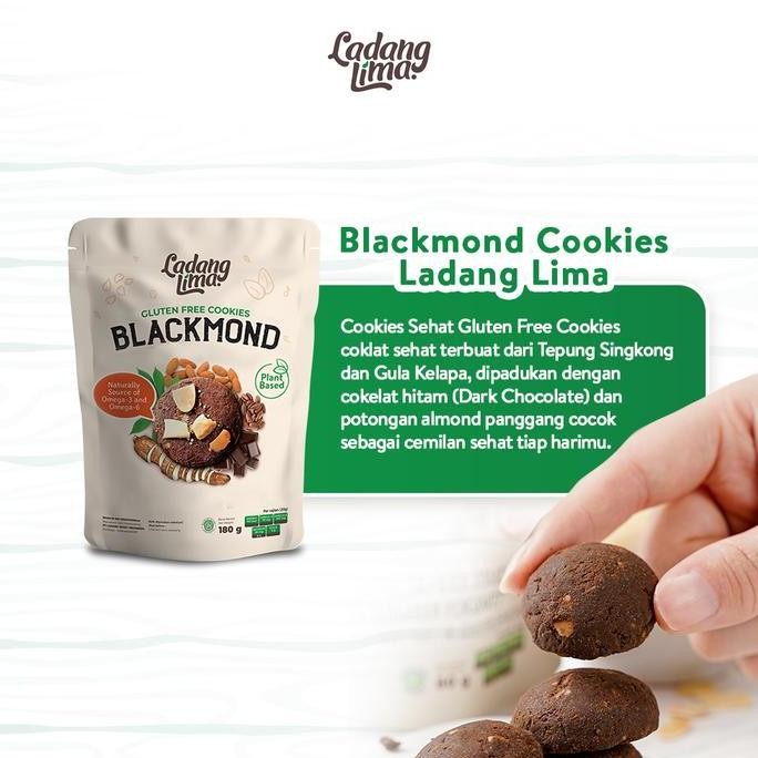 

Murah 5 Pcs - Blackmond 180G Cookies Ladang Lima Gluten Free Food Snack Coklat Almond Chocolate Gula