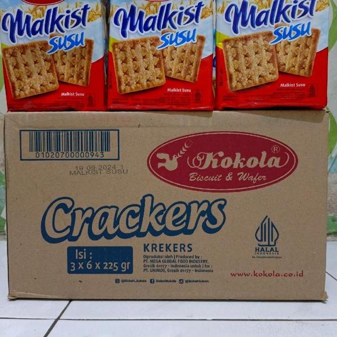 

Sale Kokola Malkist Susu Crackers Isi 18 Pcs Per Karton - Camilan Food - Snack, Cookies