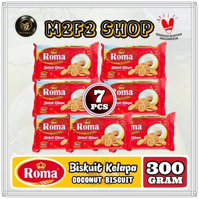 

Grosir Roma Biskuit Kelapa - 300 Gr / Coconut Biscuit (Harga Pack)