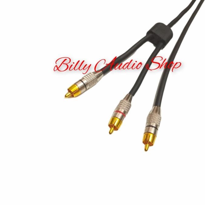 Kabel Audio Rca ke Cabang 2 Rca 1pcs