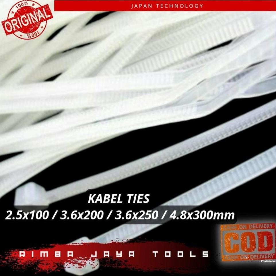 

gfd-12 et-98 Kabel Ties Cable Tie isi 100pcs Hitam / Putih banyak ukuran - Perlengkapan Rumah > Alat Pertukangan & Renovasi Rumah > Perekat & Tape Sale Termurah