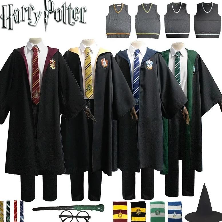 Marfa School Uniform Cosplay Hogwarts Costume Magic Robes Gryffindor Cape Hufflepuff Sweater Slyther