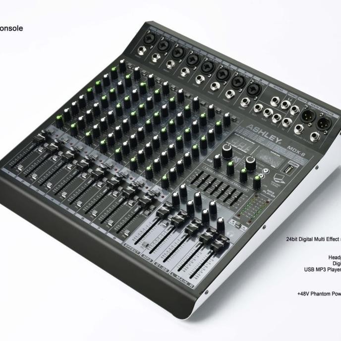 Promo Mixer Ashley Mdx8 8 Channel Mixer Audio Usb,Bluetooth