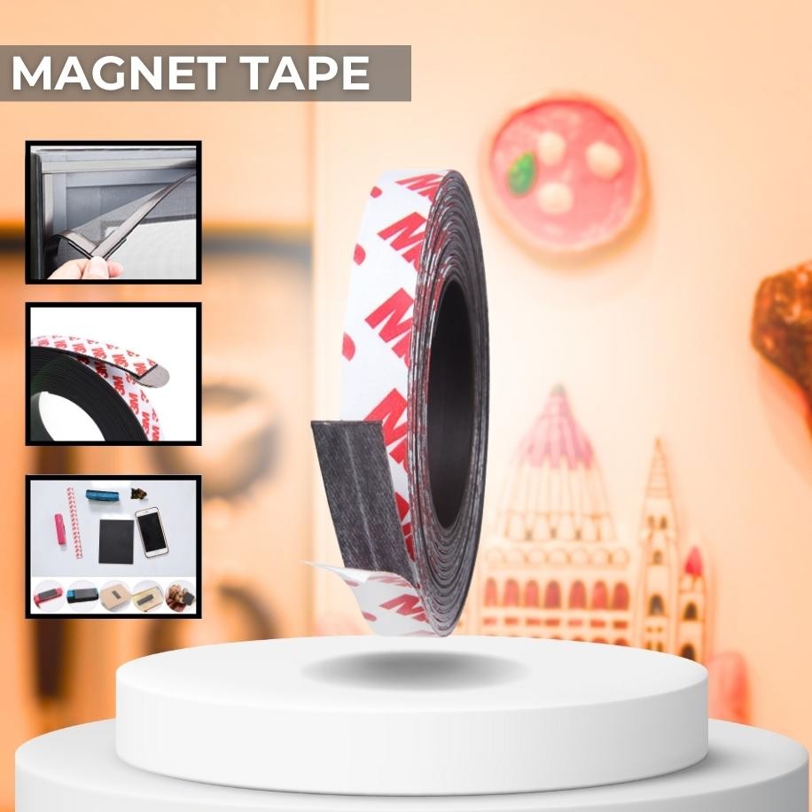 

Special Sale! Magnet Tape Lebar 10Mm Per 1M Double Tape 3M Magnetic Strip Tebal 2Mm
