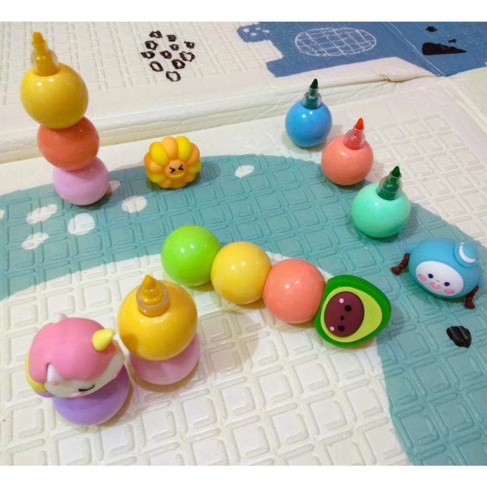 

Stabilo Pastel Susun Warrna Warni Karakter Lucu/Highlighter