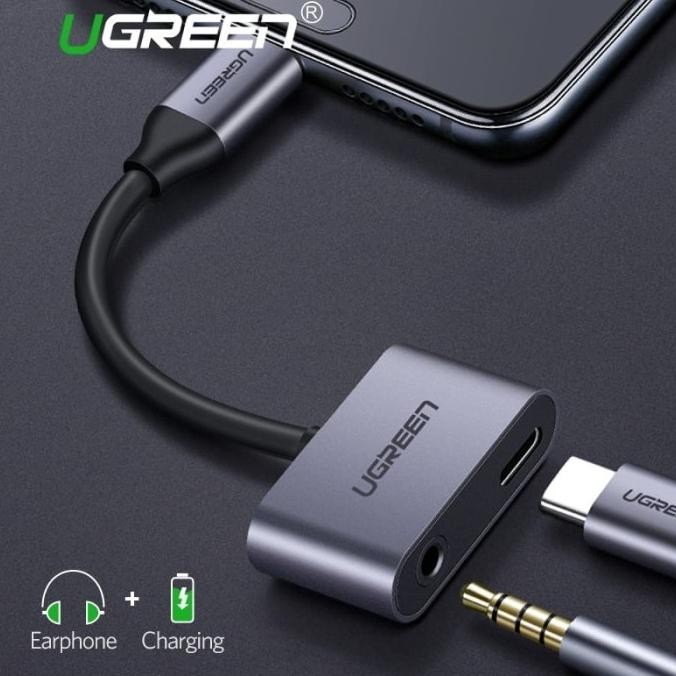 UGREEN Adapter Audio Splitter Type C to Type C + 3.5mm Non DAC