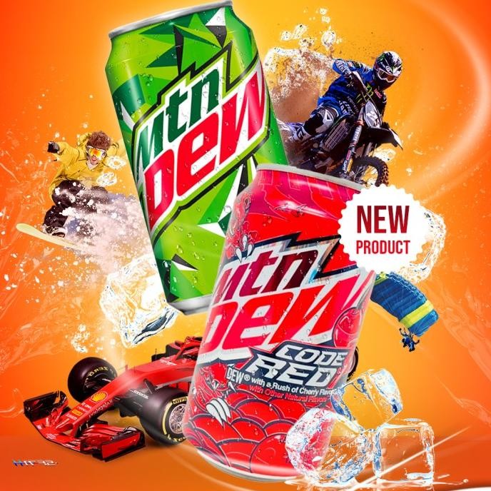 

Mountain Dew Soft Drink Can - Minuman Soda Import 1 Dus