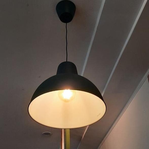 KAP LAMPU ( black silver) DEKORASI DAPUR, MINI BAR DLL (fullset)