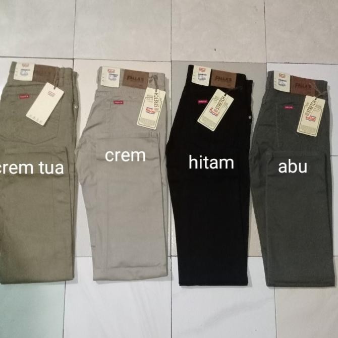 Murah Celana Kanvas Fallas Stretch Standar Pria Original No 33-38