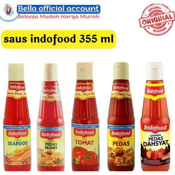 

Indofood saus Sambal Seafood / Pedas Manis / Pedas Dahsyat Botol 335mL nUg