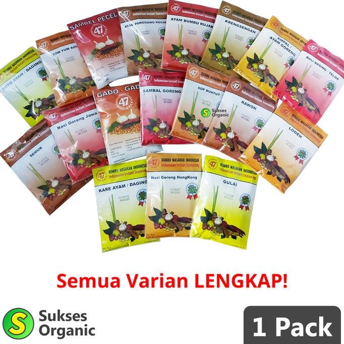 

Bumbu 47 LENGKAP Masakan Nusantara Instan Non MSG Asli Malang nUg