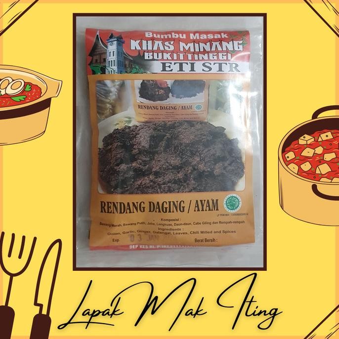 

Bumbu Masak Khas Minang Bukittinggi Eti Str - Rendang Daging/Ayam nUg