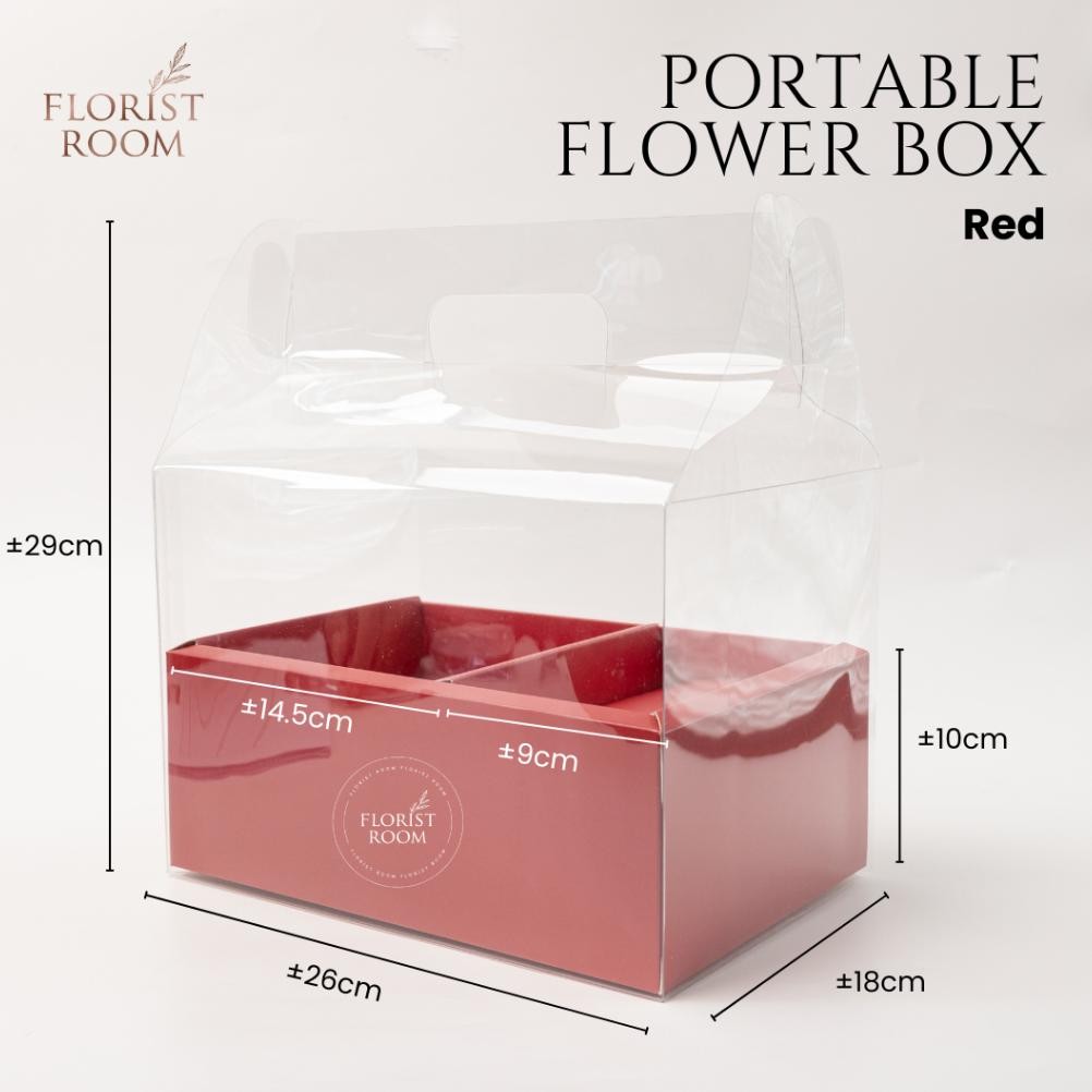 

Transparent Portable Flower Box - Kotak Bunga - Kue