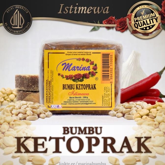 

Bumbu Ketoprak MARINA, Bumbu Kacang Ketporak 200g nUg