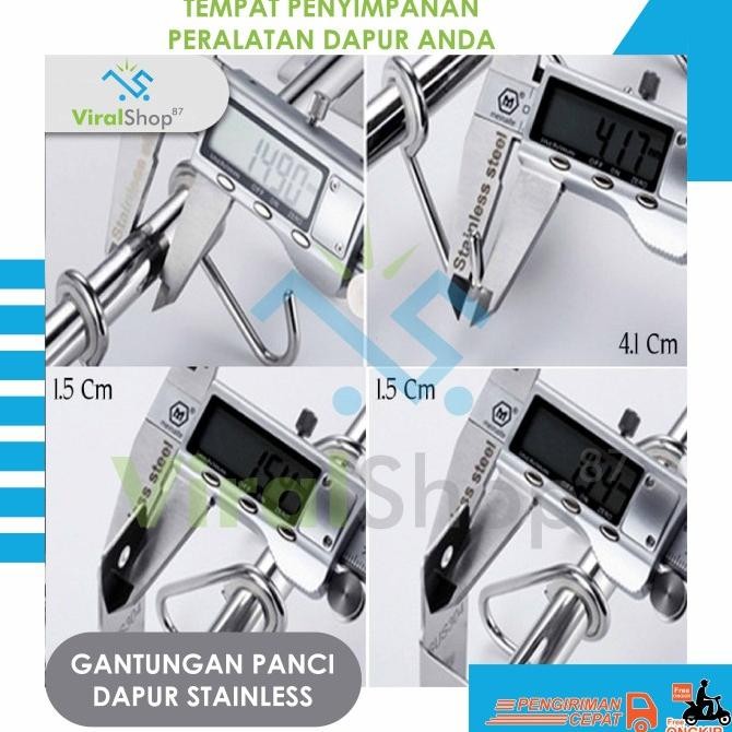 Gantunngan Rak Panci Dapur Sendok Sayur Gantungan Stainless steel