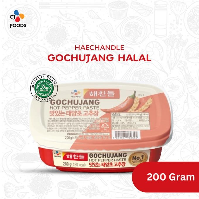 

Haechandle Saus Gochujang Halal MUI / Pasta Cabai Korea 200 Gram Halal nUg
