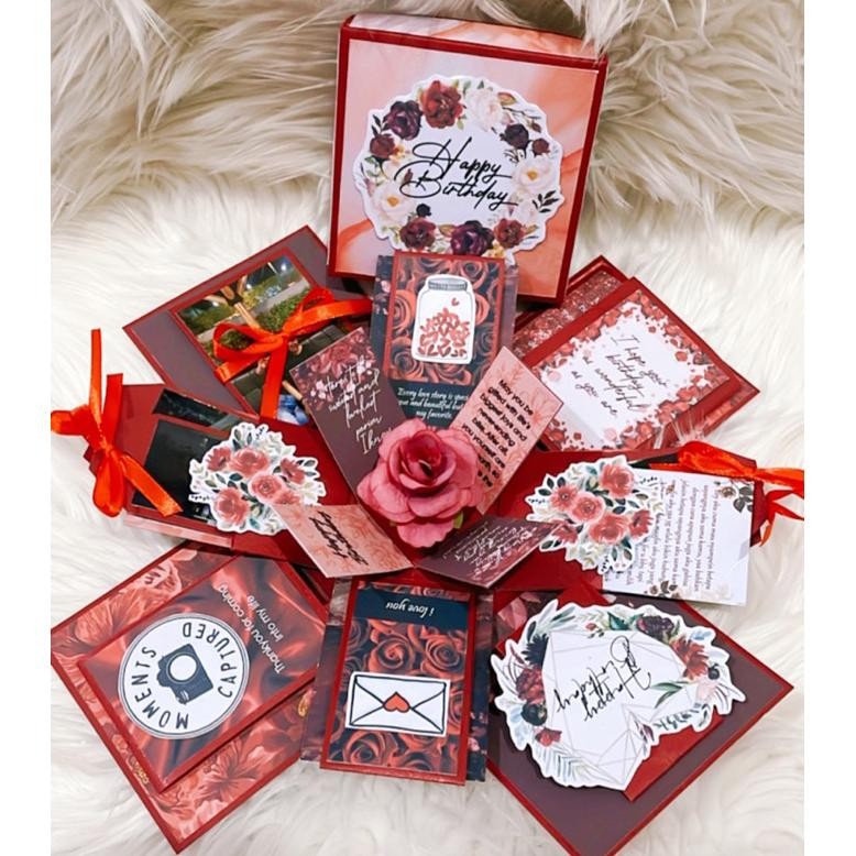 

Explosion box Exploding box Kado Custom Kado Cowok cewek / Kado ultah / Kado anniv / LDR / Kado unik custom Exploding Explosion box aesthetic Memory box / Kado Valentine Gift