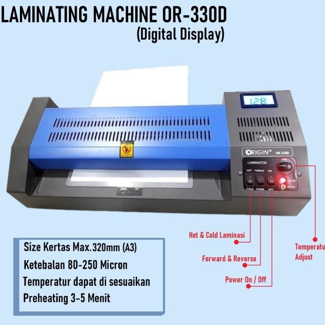 Mesin Laminating A3 Digital LCD / Laminator Machine A3 Digital OR 330D