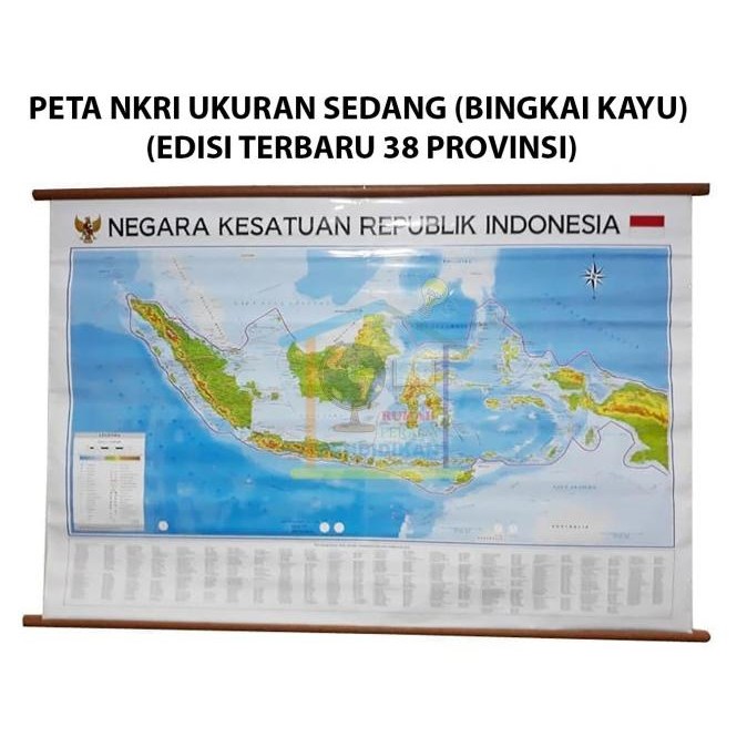 

Peta Negara Kesatuan Republik Indonesia (NKRI) (Bingkai) murah