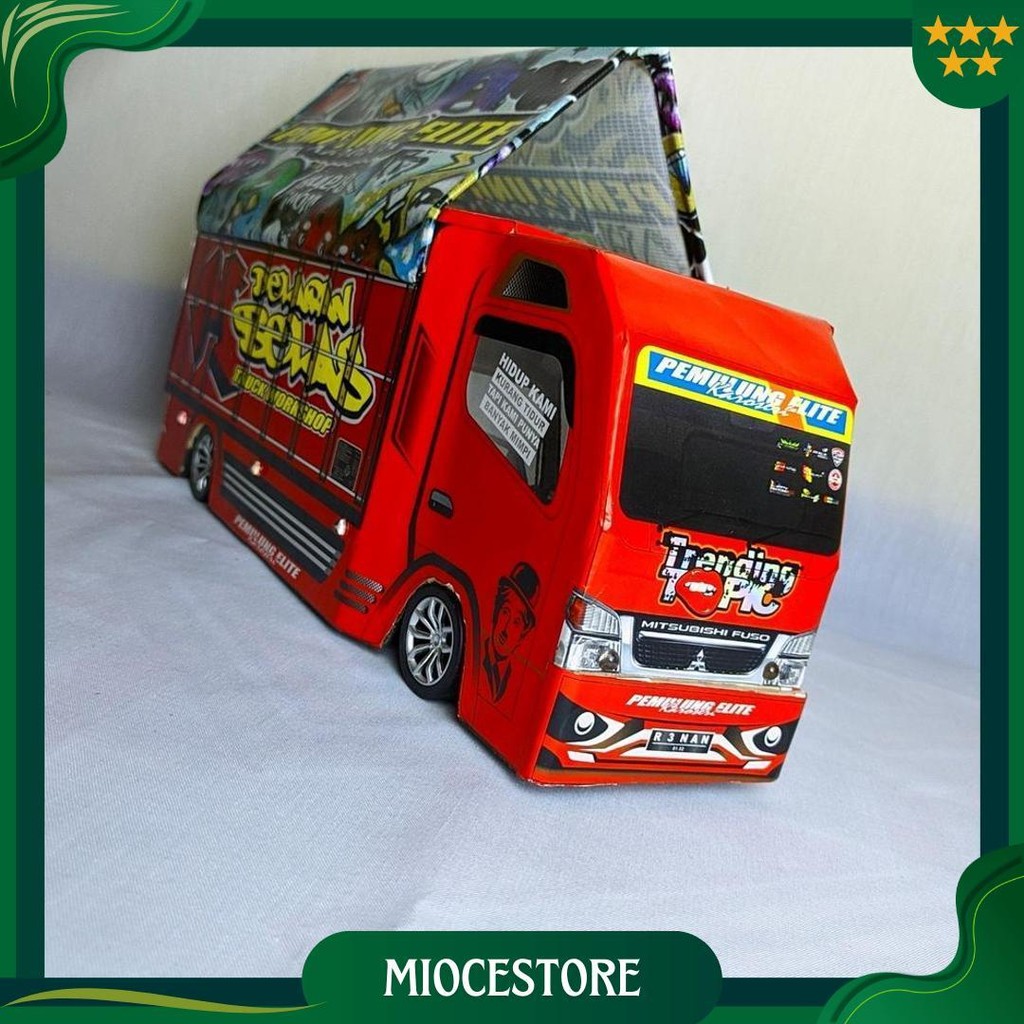 Promo Miniatur Truk Murah Truk Oleng Lampu Terpal Bisa Belok Mainan Anak Tawakal Putih 5 Kado Ulang 