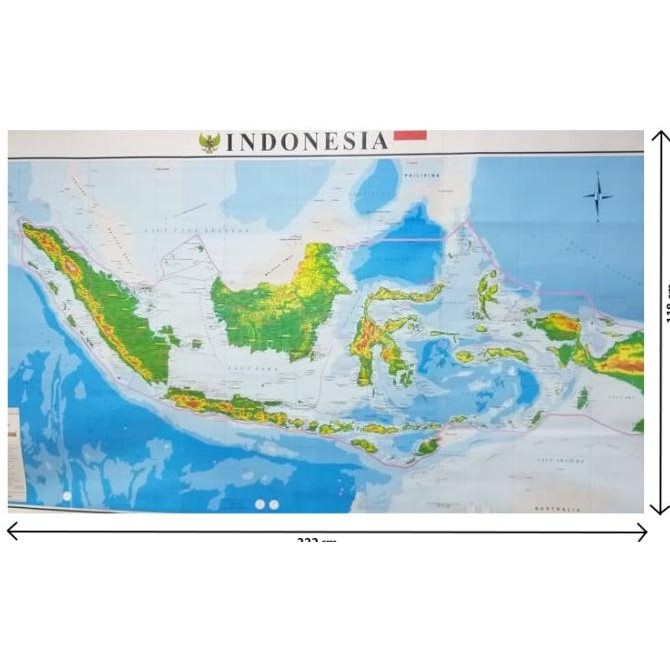 

PETA INDONESIA (BENTUK LIPAT) UKURAN BESAR murah